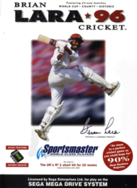 Brian Lara Cricket 96 PAL Sega Mega Drive PAL box art